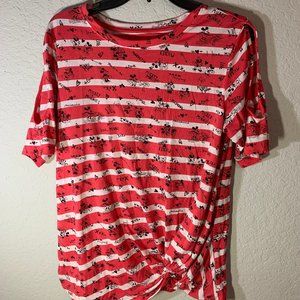 Disney Brand Red and white shirt